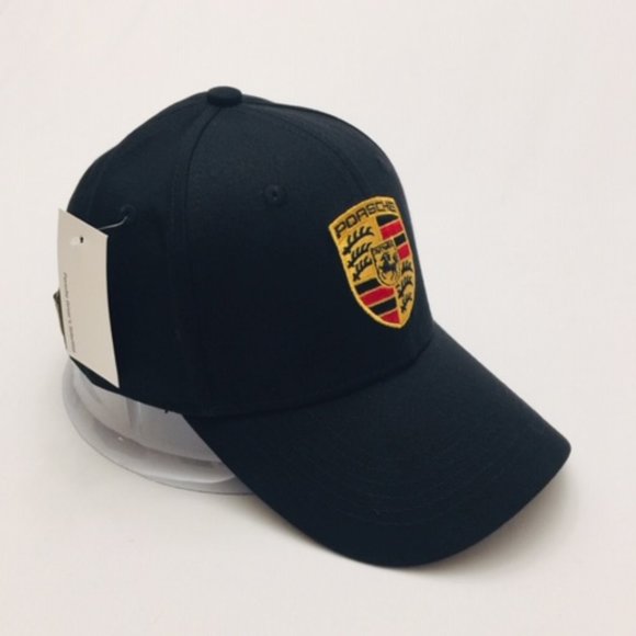 Porsche Design Black Cap with Gold and Red Logo - Picture 2 of 4